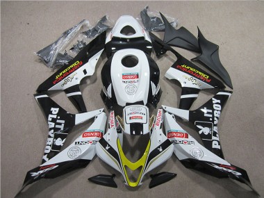 Black Red White DENSO 2007-2008 Honda CBR600RR Motorcycle Fairings