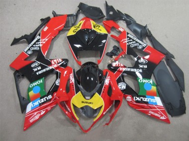 Black Red Yellow 2005-2006 Suzuki GSXR 1000 Motorcycle Fairings