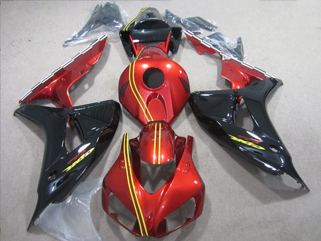 Black Red Yellow 2006-2007 Honda CBR1000RR Motorcycle Fairing Black Red Yellow 2006-2007 Honda CBR1000RR Motorcycle Fairing