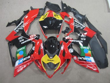 Black Red Yellow Jomo 2006-2007 Suzuki GSXR 600 Motorcycle Fairings