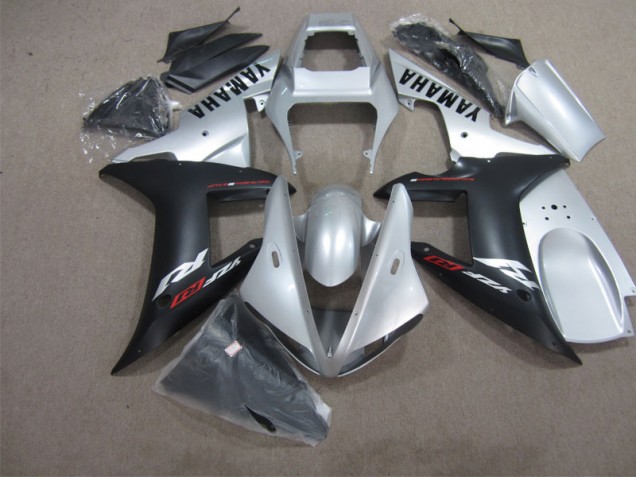 Black Silver 2002-2003 Yamaha YZF R1 Motorcycle Fairings Black Silver 2002-2003 Yamaha YZF R1 Motorcycle Fairings