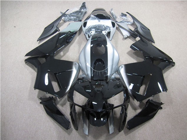 Black Silver 2007-2008 Honda CBR600RR Motorcycle Fairings Black Silver 2007-2008 Honda CBR600RR Motorcycle Fairings