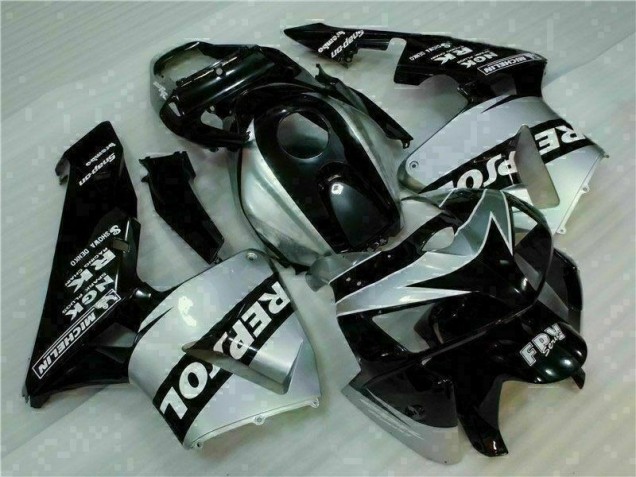 Black Silver Repsol 2005-2006 Honda CBR600RR Motorcycle Fairings