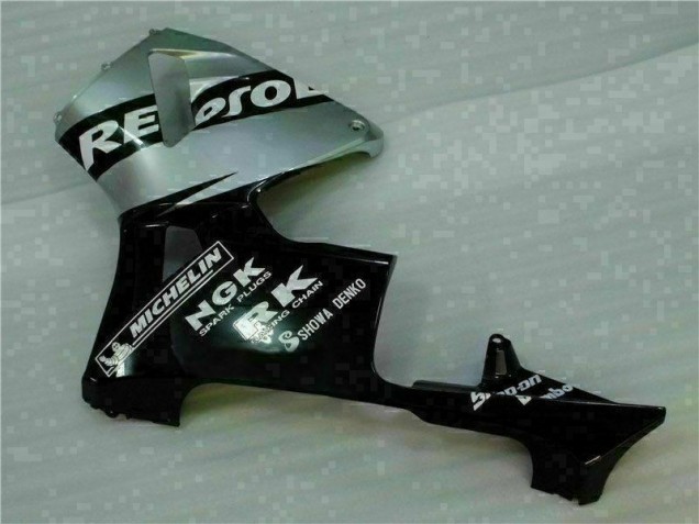 Black Silver Repsol 2005-2006 Honda CBR600RR Motorcycle Fairings