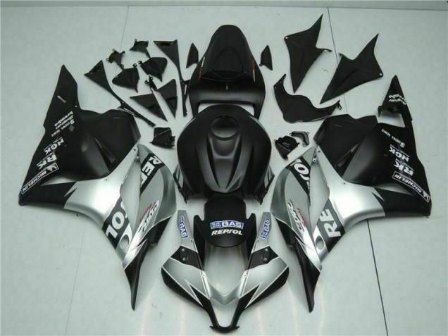 Black Silver Repsol 2009-2012 Honda CBR600RR Motorcycle Fairings Black Silver Repsol 2009-2012 Honda CBR600RR Motorcycle Fairings