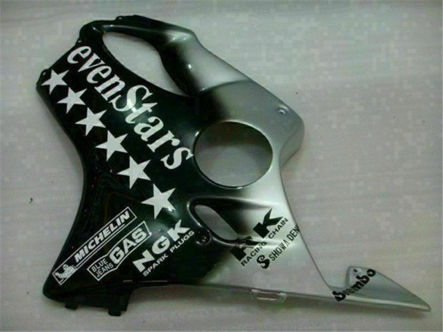 Black Silver SevenStarss 2001-2003 Honda CBR600 F4i Motorcycle Fairings Black Silver SevenStarss 2001-2003 Honda CBR600 F4i Motorcycle Fairings