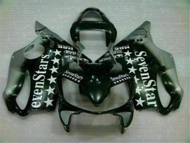 Black Silver SevenStarss 2001-2003 Honda CBR600 F4i Motorcycle Fairings