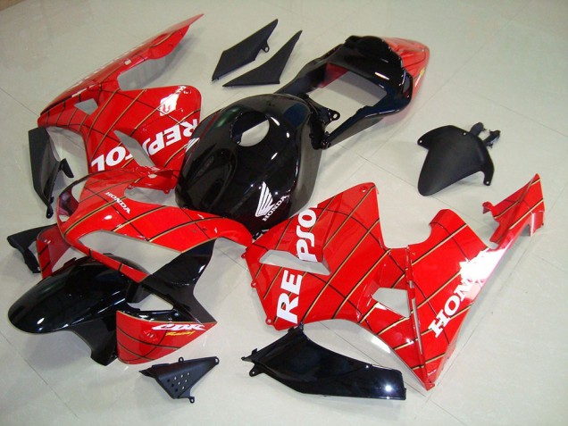 Black Spider Man Repsol 2003-2004 Honda CBR600RR Motorcycle Fairings Black Spider Man Repsol 2003-2004 Honda CBR600RR Motorcycle Fairings