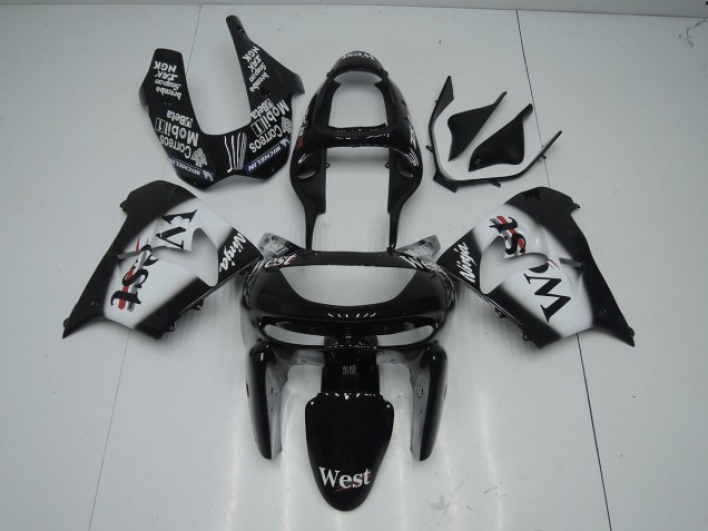 Black West 1998-1999 Kawasaki ZX9R Motorcycle Fairings Black West 1998-1999 Kawasaki ZX9R Motorcycle Fairings