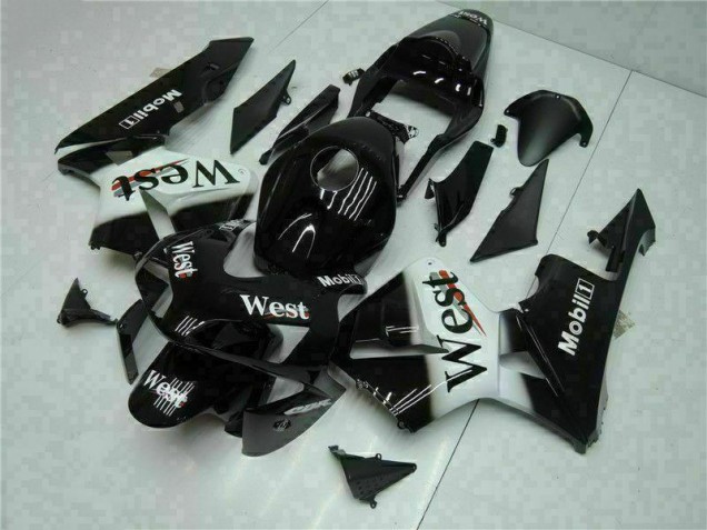 Black West 2003-2004 Honda CBR600RR Motorcycle Fairings Black West 2003-2004 Honda CBR600RR Motorcycle Fairings