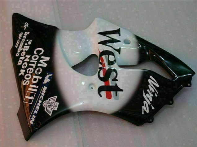 Black West Ninja 2000-2002 Kawasaki ZX6R Motorcycle Fairings Black West Ninja 2000-2002 Kawasaki ZX6R Motorcycle Fairings
