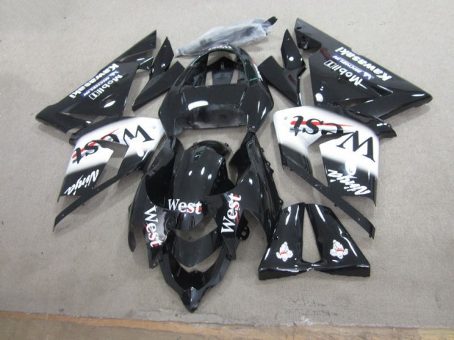 Black West Ninja 2003-2005 Kawasaki ZX10R Motorcycle Fairings Black West Ninja 2003-2005 Kawasaki ZX10R Motorcycle Fairings