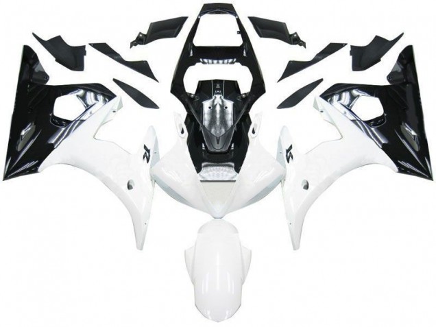 Black White 2003-2005 Yamaha YZF R6 Motorcycle Fairings Black White 2003-2005 Yamaha YZF R6 Motorcycle Fairings