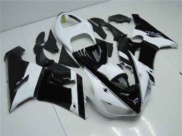 Black White 2005-2006 Kawasaki ZX6R Motorcycle Fairings Black White 2005-2006 Kawasaki ZX6R Motorcycle Fairings