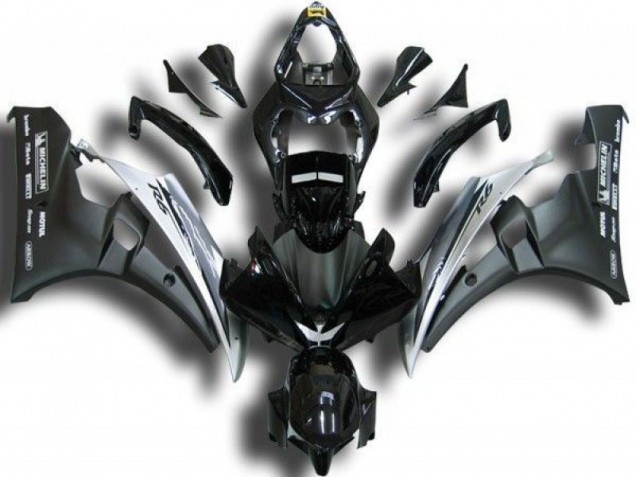 Black White 2006-2007 Yamaha YZF R6 Motorcycle Fairings Black White 2006-2007 Yamaha YZF R6 Motorcycle Fairings