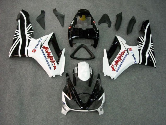Black White 2006-2008 Triumph Daytona 675 Triple Motorcycle Fairings Black White 2006-2008 Triumph Daytona 675 Triple Motorcycle Fairings