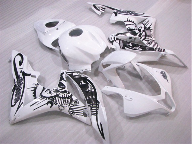 Black White 2007-2008 Honda CBR600RR Motorcycle Fairing Black White 2007-2008 Honda CBR600RR Motorcycle Fairing