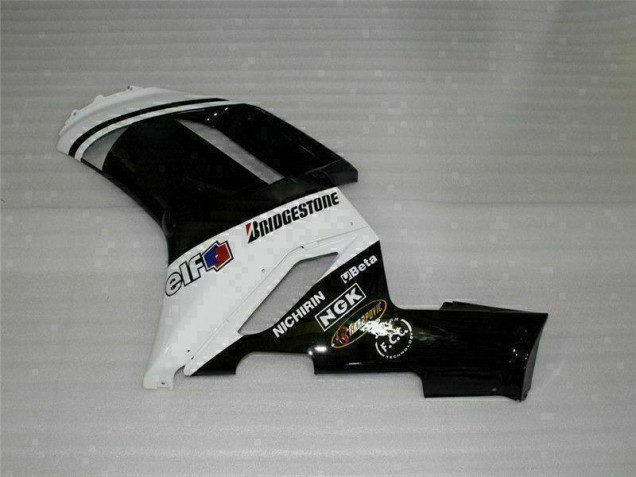 Black White 2007-2008 Kawasaki ZX6R Motorcycle Fairing Black White 2007-2008 Kawasaki ZX6R Motorcycle Fairing