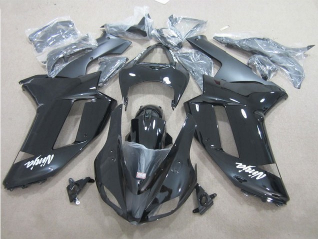 Black White 2007-2008 Kawasaki ZX6R Motorcycle Fairings Black White 2007-2008 Kawasaki ZX6R Motorcycle Fairings