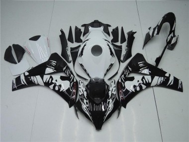 Black White 2008-2011 Honda CBR1000RR Motorcycle Fairings