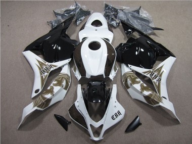 Black White 2009-2012 Honda CBR600RR Motorcycle Fairings