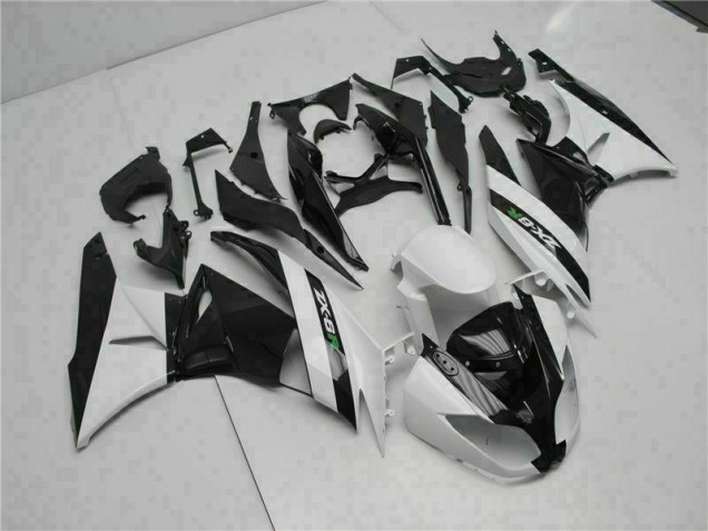 Black White 2009-2012 Kawasaki ZX6R Motorcycle Fairings Black White 2009-2012 Kawasaki ZX6R Motorcycle Fairings
