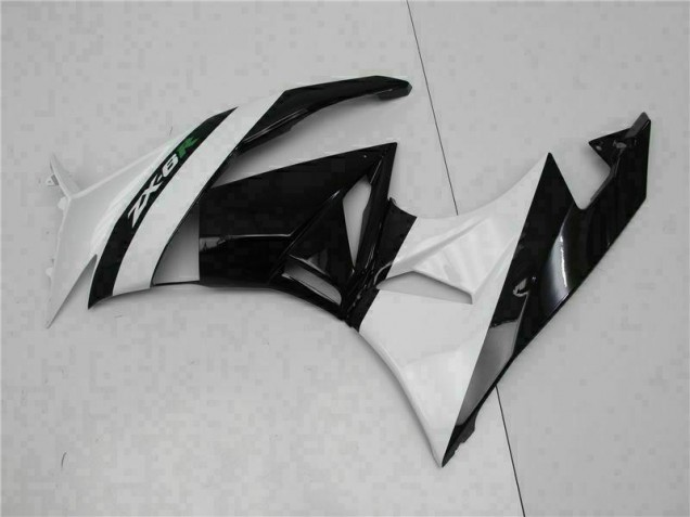 Black White 2009-2012 Kawasaki ZX6R Motorcycle Fairings Black White 2009-2012 Kawasaki ZX6R Motorcycle Fairings