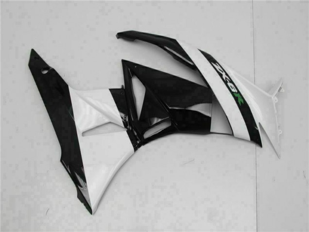 Black White 2009-2012 Kawasaki ZX6R Motorcycle Fairings Black White 2009-2012 Kawasaki ZX6R Motorcycle Fairings