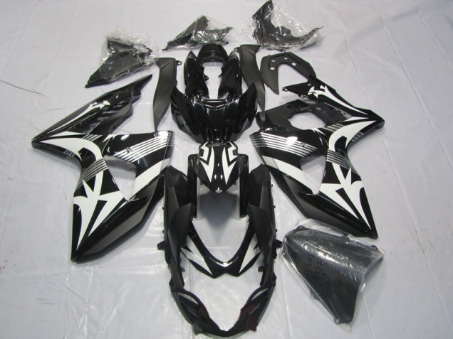 Black White 2009-2016 Suzuki GSXR 1000 Motorcycle Fairing Black White 2009-2016 Suzuki GSXR 1000 Motorcycle Fairing