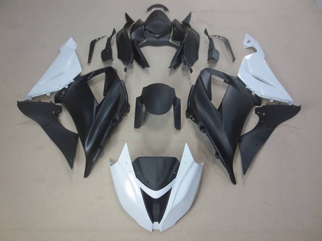 Black White 2013-2018 Kawasaki ZX6R Motorcycle Fairing Black White 2013-2018 Kawasaki ZX6R Motorcycle Fairing
