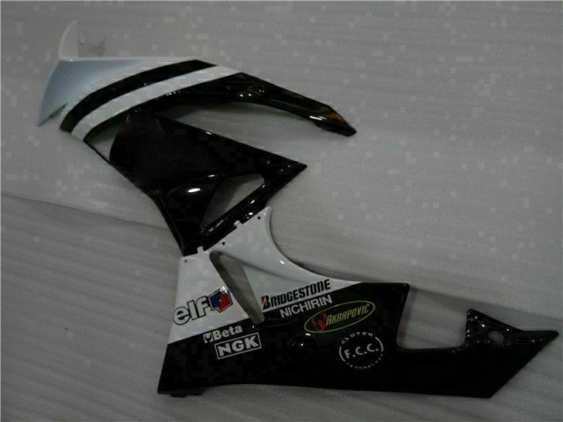 Black White 3M Touch4 2009-2012 Kawasaki ZX6R Motorcycle Fairing Black White 3M Touch4 2009-2012 Kawasaki ZX6R Motorcycle Fairing