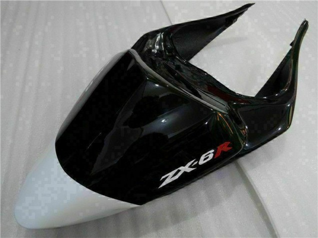 Black White 3M Touch4 2009-2012 Kawasaki ZX6R Motorcycle Fairing Black White 3M Touch4 2009-2012 Kawasaki ZX6R Motorcycle Fairing
