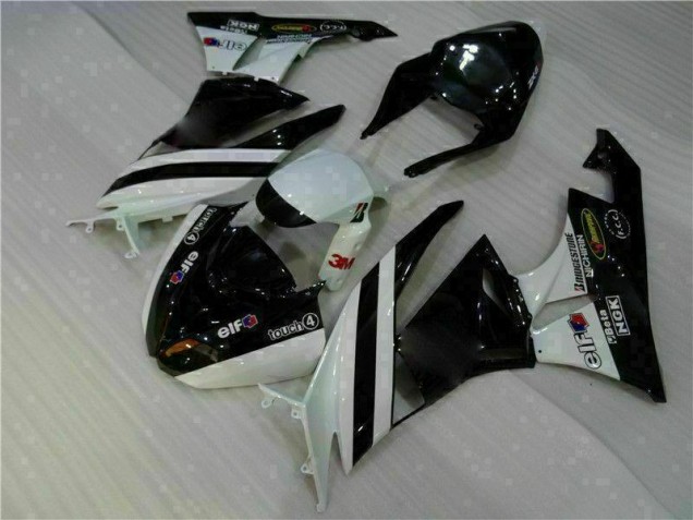 Black White 3M Touch4 2009-2012 Kawasaki ZX6R Motorcycle Fairing Black White 3M Touch4 2009-2012 Kawasaki ZX6R Motorcycle Fairing