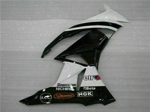 Black White 3M Touch4 2009-2012 Kawasaki ZX6R Motorcycle Fairings Black White 3M Touch4 2009-2012 Kawasaki ZX6R Motorcycle Fairings