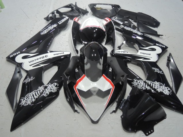 Black White Beacon 2005-2006 Suzuki GSXR 1000 Motorcycle Fairings Black White Beacon 2005-2006 Suzuki GSXR 1000 Motorcycle Fairings