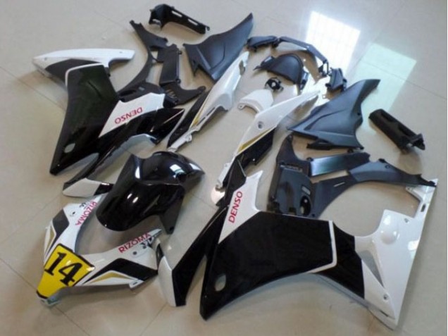 Black White Denso Rizoma 14 2013-2015 Honda CBR500RR Motorcycle Fairings Black White Denso Rizoma 14 2013-2015 Honda CBR500RR Motorcycle Fairings