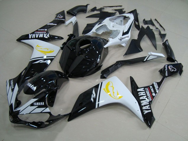 Black White Dolphin 2007-2008 Yamaha YZF R1 Motorcycle Fairings Black White Dolphin 2007-2008 Yamaha YZF R1 Motorcycle Fairings