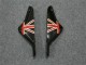Black White Eurobet 2000-2002 Kawasaki ZX6R Motorcycle Fairings