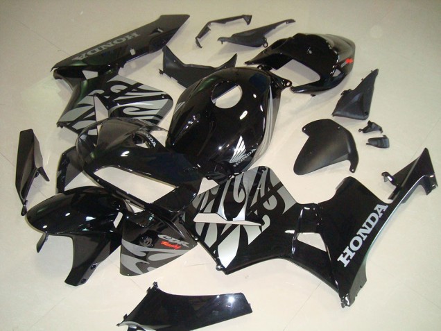 Black White Flame 2005-2006 Honda CBR600RR Motorcycle Fairings Black White Flame 2005-2006 Honda CBR600RR Motorcycle Fairings
