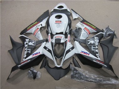 Black White HRC 2007-2008 Honda CBR600RR Motorcycle Fairings