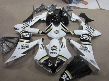 Black White Lucky Strike 2004-2006 Yamaha YZF R1 Motorcycle Fairings