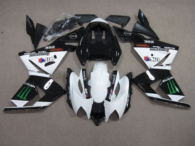 Black White Monster 2003-2005 Kawasaki ZX10R Motorcycle Fairings Black White Monster 2003-2005 Kawasaki ZX10R Motorcycle Fairings