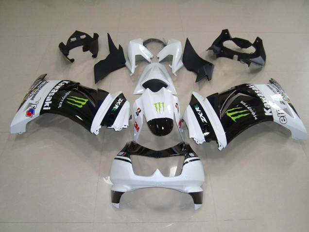 Black White Monster 2008-2012 Kawasaki ZX250R Motorcycle Fairings Black White Monster 2008-2012 Kawasaki ZX250R Motorcycle Fairings