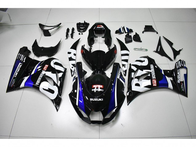 Black White Motul 2017-2021 Suzuki GSXR 1000 Motorcycle Fairings Black White Motul 2017-2021 Suzuki GSXR 1000 Motorcycle Fairings