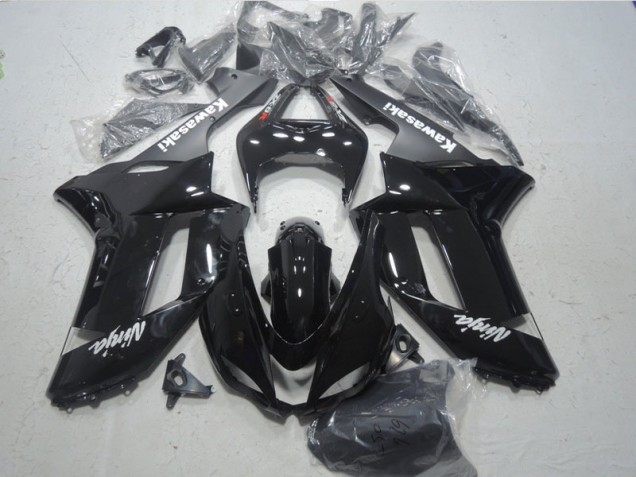 Black White Ninja 2007-2008 Kawasaki ZX6R Motorcycle Fairings Black White Ninja 2007-2008 Kawasaki ZX6R Motorcycle Fairings