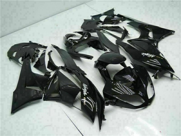Black White Ninja 636 2009-2012 Kawasaki ZX6R Motorcycle Fairings Black White Ninja 636 2009-2012 Kawasaki ZX6R Motorcycle Fairings