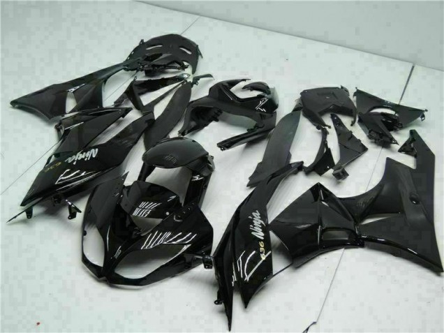 Black White Ninja 636 2009-2012 Kawasaki ZX6R Motorcycle Fairings Black White Ninja 636 2009-2012 Kawasaki ZX6R Motorcycle Fairings