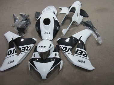 Black White Repsol 2008-2011 Honda CBR1000RR Motorcycle Fairings
