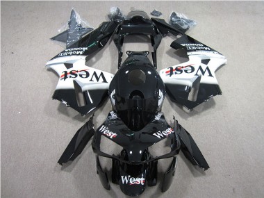 Black White West 2005-2006 Honda CBR600RR Motorcycle Fairings
