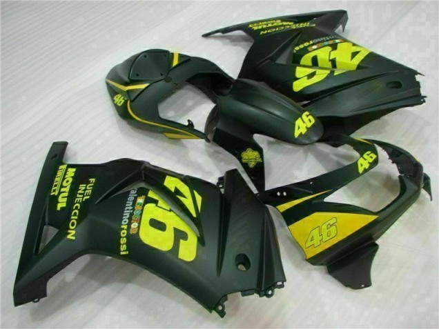 Black Yellow 46 2008-2012 Kawasaki EX250 Motorcycle Fairings Black Yellow 46 2008-2012 Kawasaki EX250 Motorcycle Fairings